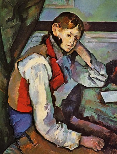 Boy in a Red Vest by Paul Cézanne